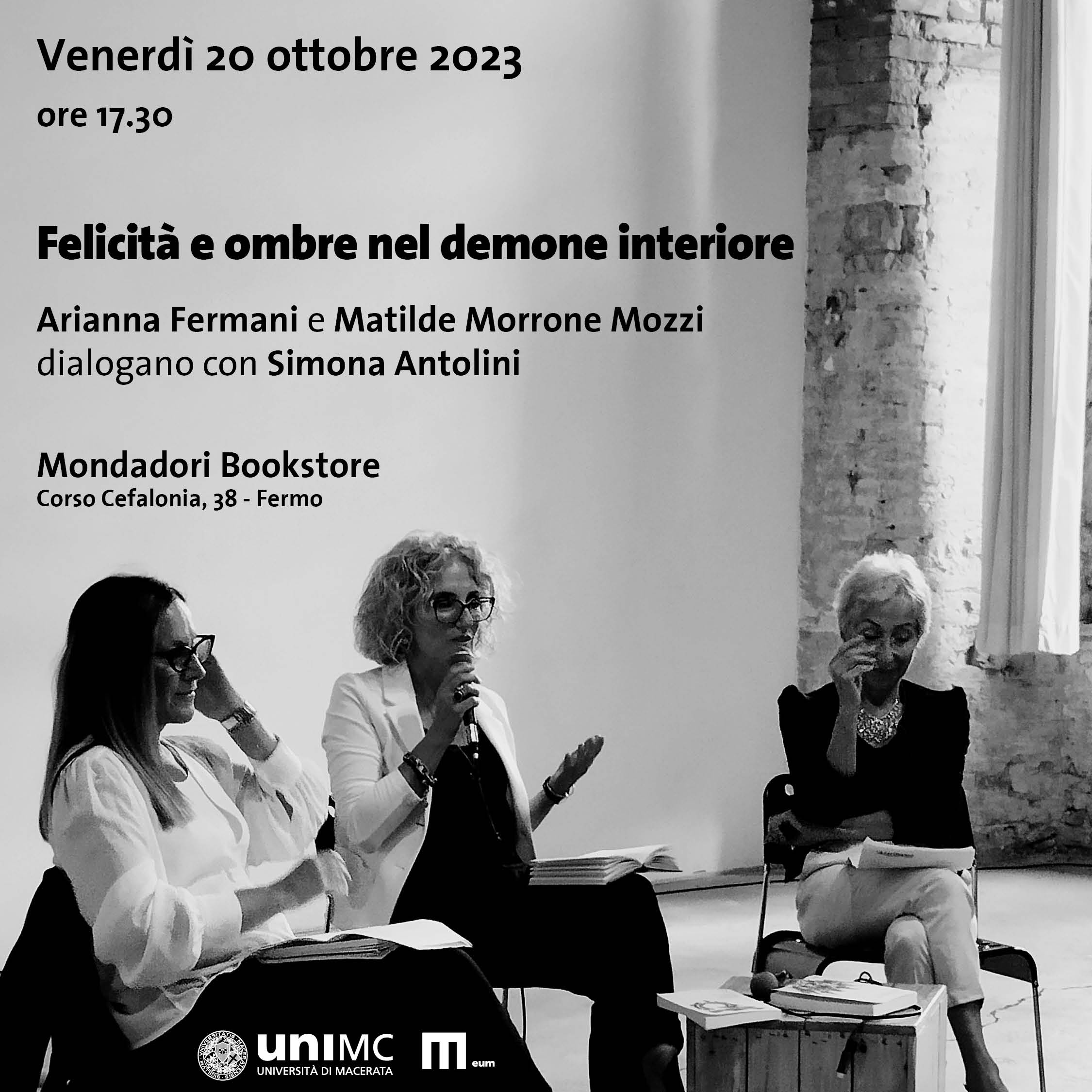 La locandina dell'incontro "Felicità e ombre nel demone interiore" locandina
