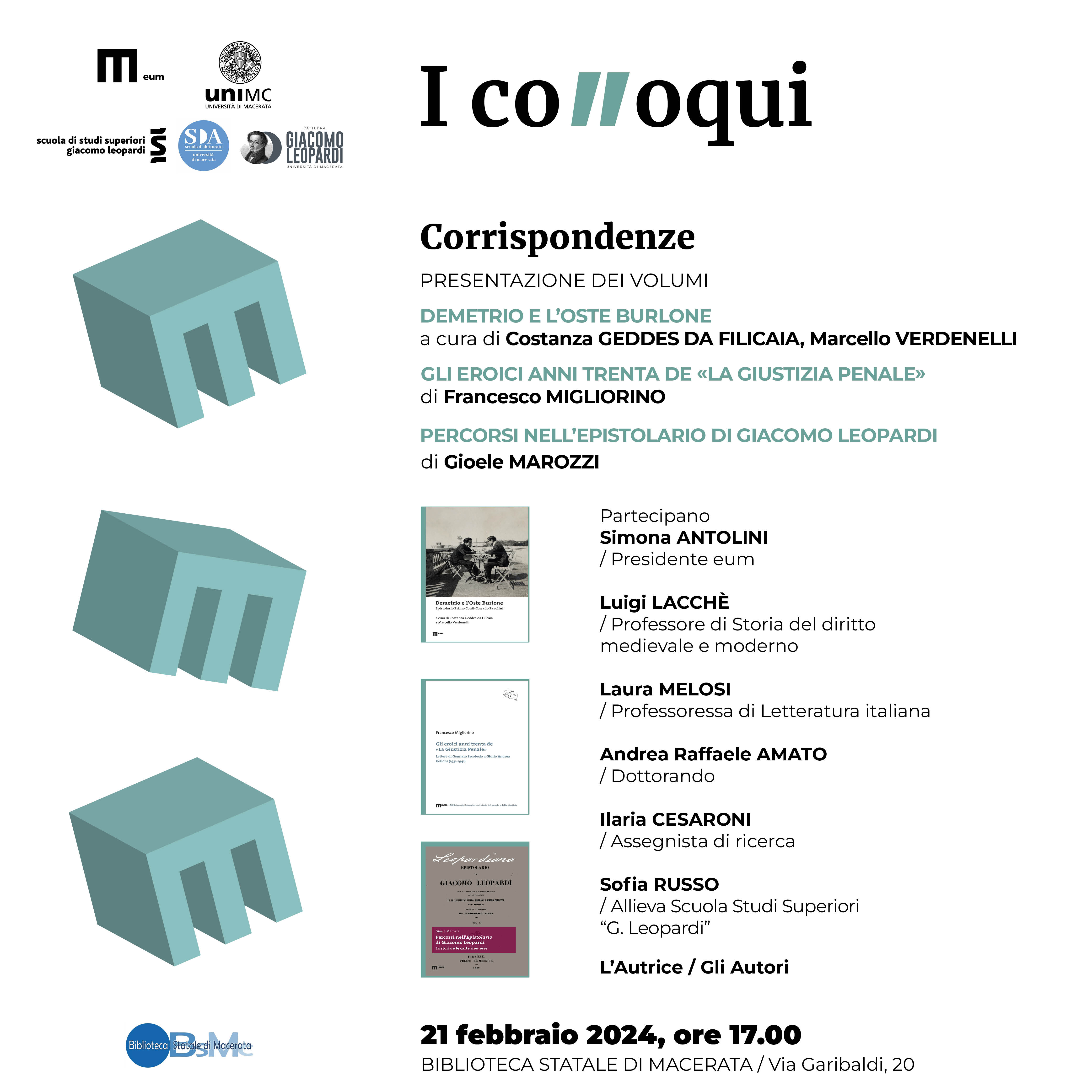Colloqui eum: Corrispondenze La locandina